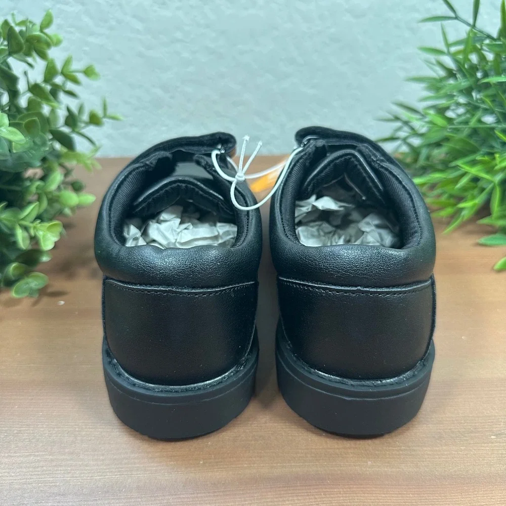 Gymboree Boys Dress Shoes Black Hook and Loop Formal Oxford Size 12